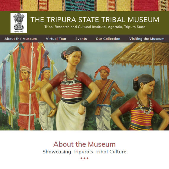 Home page of website of the Tripura State Tribal Museum