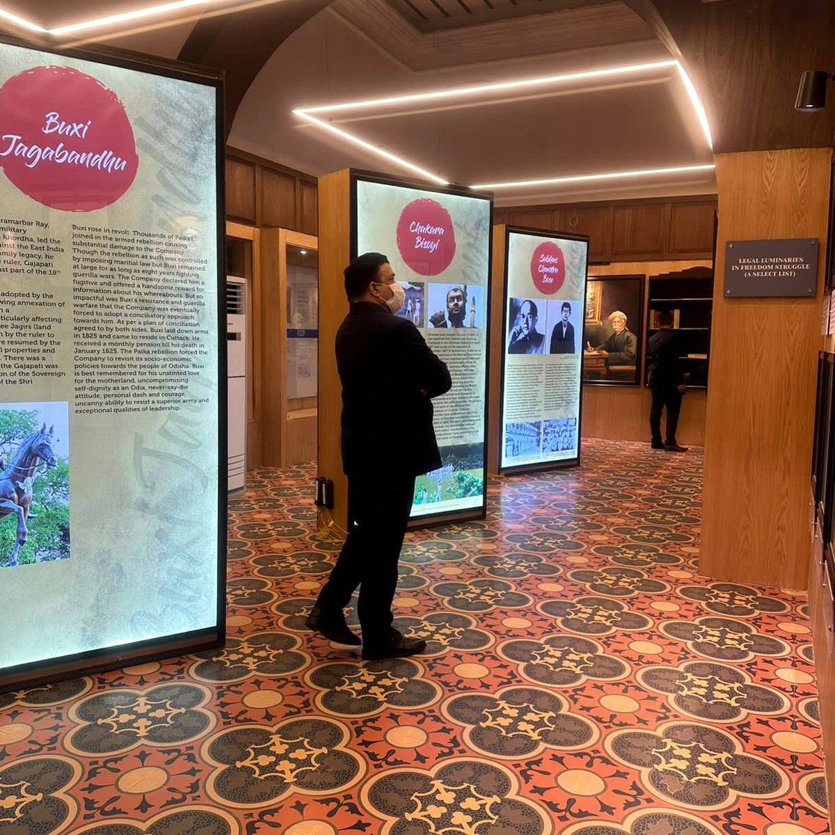 Interpretation panels at Museum of Justice