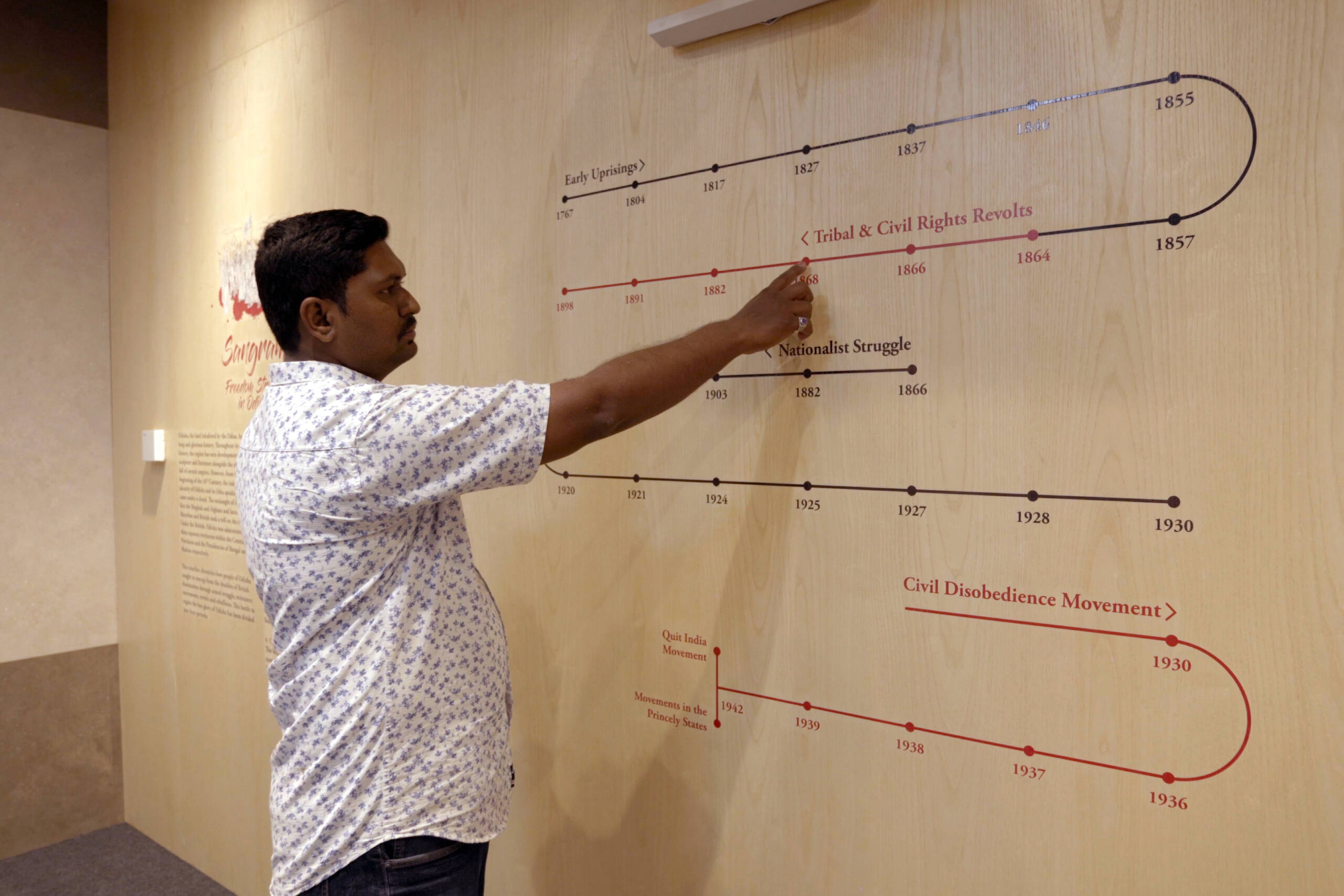 Sangram, An interactive timeline of freedom struggle in Odisha