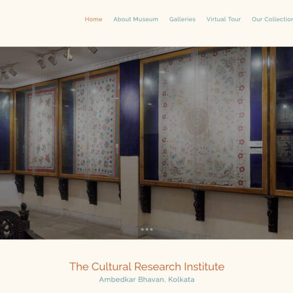 Home page of website of CRI museum